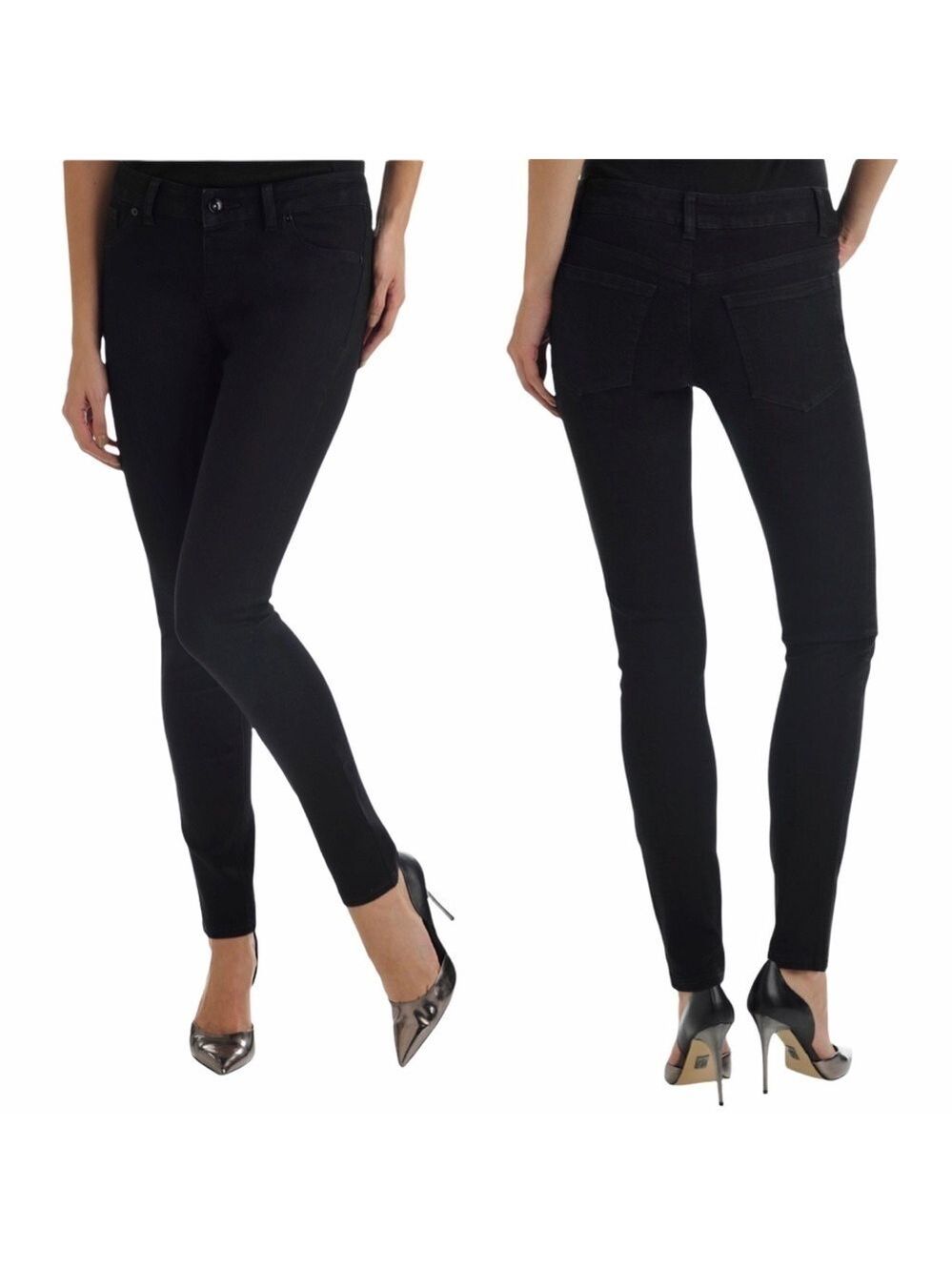Bianca Nygard Black Skinny E-Z Envy Straight Leg Denim Jeans